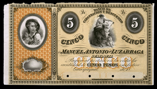 Ecuador Banco de Circulacion 5 Pesos