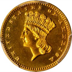 1885 Proof Gold Dollar obverse