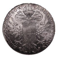 1780 dated MAria Theresa thaler reverse