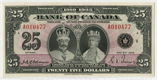 1935 Bank of Canada Commemorative banknote