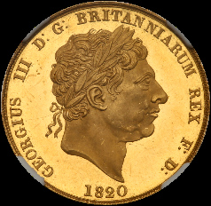 George III Pattern gold Two Pounds obverse