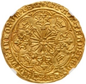 Ryal of King Edward IV Norwich mint reverse