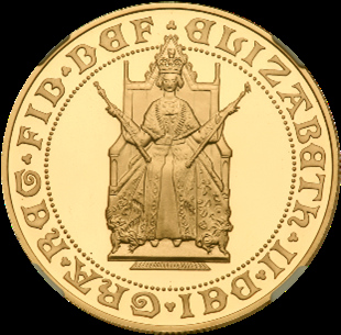 Sovereign 500th Anniversary gold Five Pounds obverse