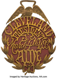 Grover Cleveland 1893 Presidential Aide Inauguration Badge