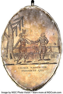 Lot 3966 Washington Oval Peace medal obverse