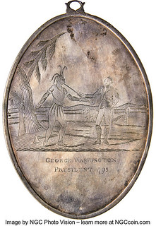 Lot 3965 Washington Oval Peace medal obverse