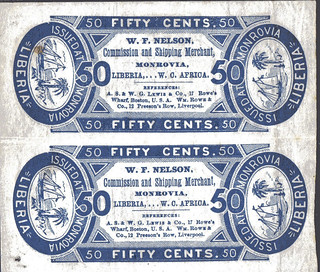 Liberia - Nelson 50 cents front