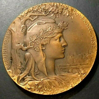 1900 Paris Exposition Medal reverse