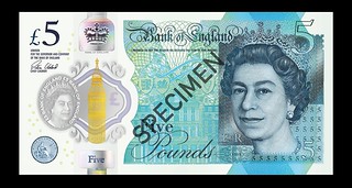 Specimen 5 pound note