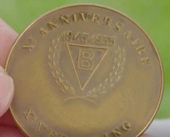 1955 Belgium Holocaust Survivor Medal reverse