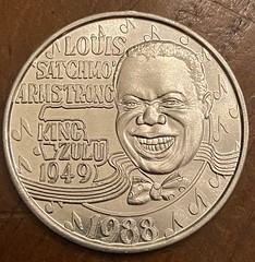 1988 Louis Armstrong King Zulu doubloon