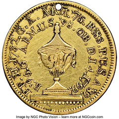 Gold Washington Funeral Medal reverse