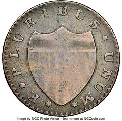 1786 New Jersey Copper, Date Under Plowbeam reverse