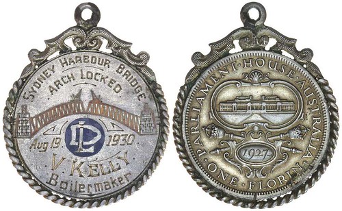 Sydney Harbour Bridge locked medal