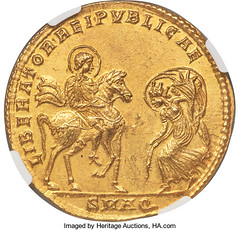 Magnentius Roman medallion reverse