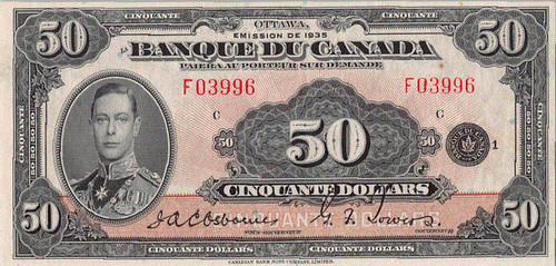 1935 Canada French $50