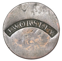 J. WORSLEY Counterstamp on 1801 Large Cent obverse