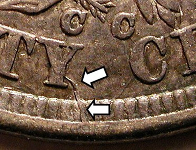 1875-CC 20-cent reverse coin closeup