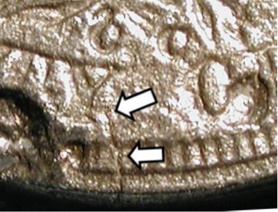 1875-CC 20-cent reverse die closeup