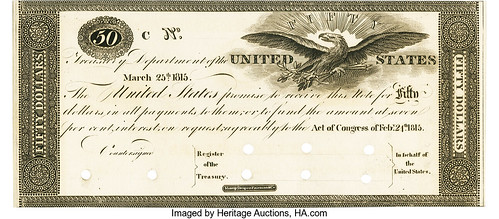 1815 $50 Treasury Note
