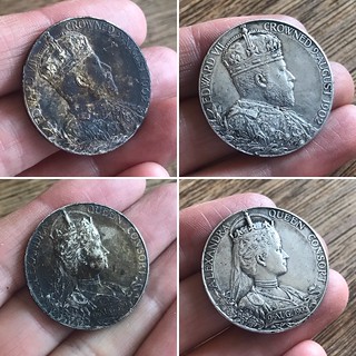 Mudlark cleaned coins