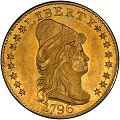1796 Capped Bust Right Quarter Eagle obverse