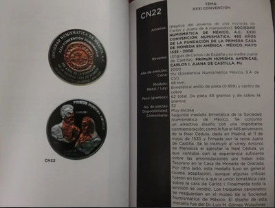 Catalogo De Medallas 1952 2020 Sociedad Numismatica Mexico sample pages