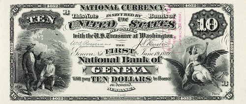 Geneva National Bank 10 dollars