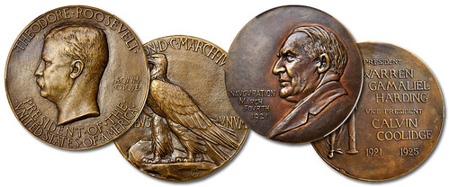 Roosevelt and Harding Inaugural Medals