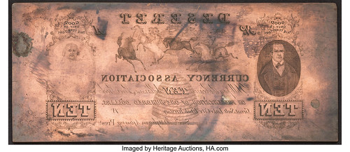 $10 Deseret Currency Association Copper Printing Plate