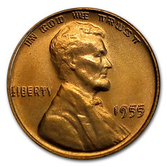 Grove Minting 1955 Lincoln Cent replica obverse
