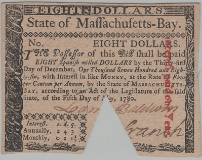 Colonel Loammi Baldwin colonial note