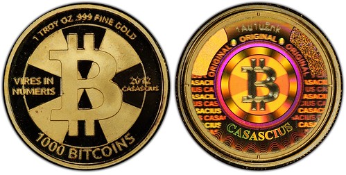 Gold Cas 1000 BTC coin