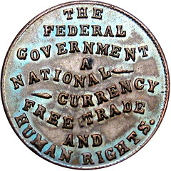 1863 National Currency Civil War Token reverse