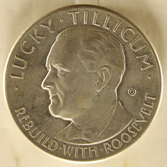 1933 Roosevelt Lucky Tillicum token obverse