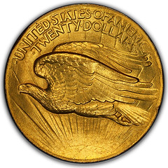 1907 High Relief Wire Edge Double Eagle reverse