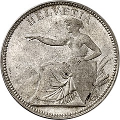 1886 Latin Monetary Union silver crown obverse