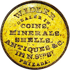 1860 Idler Dealer In Coins Token obverse
