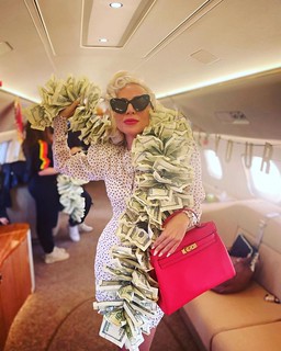 Lady Gaga $100 Bill Boa