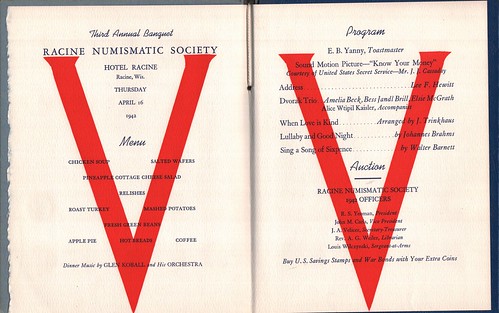 Whitman folder banquet program W10cE2.1a RNS - Program
