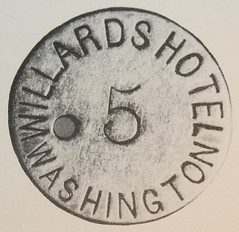 Willards Hotel Washington 5 cent token