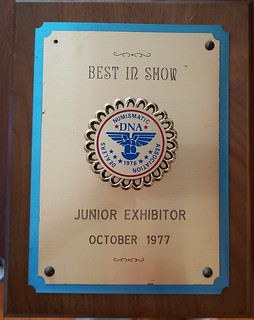 Dealer's Numismatic Association exhibit plaque