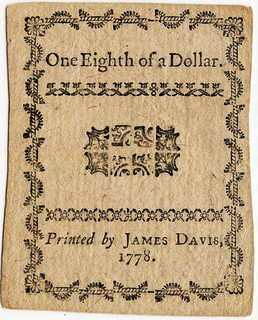 1778 North Carolina eighth of a dollar back