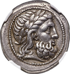 Macedonian tetradrachm of Philip II obverse