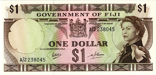 1969 Fiji One Dollar