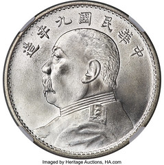 China Republic Yuan Shih-kai Year 9 Dollar obverse