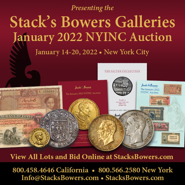 Stacks-Bowers E-Sylum ad 2021-12-19 NYINC
