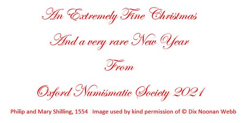 Oxford Numismatic Society Christmas 2021 text