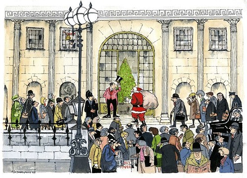 Bank of England Christmas scene