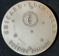 Chicago Coin Club 50th Anniversary Medal reverse